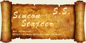 Simeon Štajcer vizit kartica